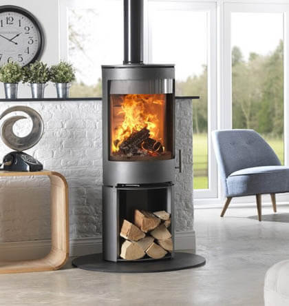 Charlton & Jenrick Purevision vrijstaand rond model hoog open houtvak