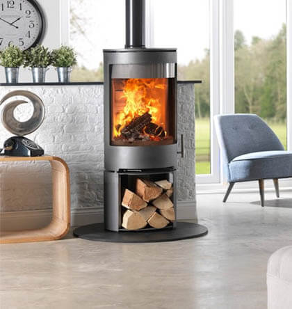 Charlton & Jenrick Purevision vrijstaand rond model laag open houtvak